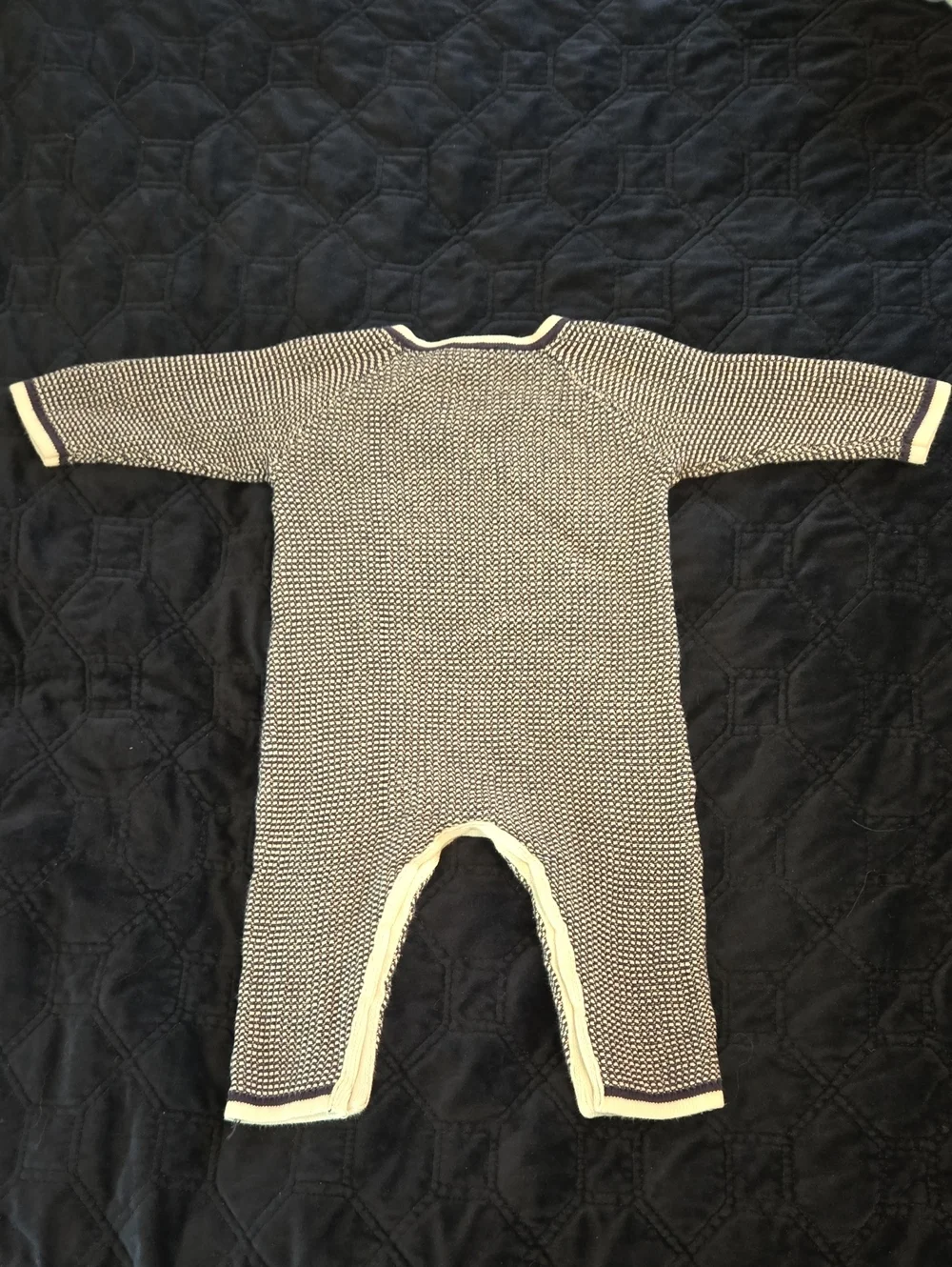 Janie and Jack Vintage Inspired Sweater Knit One-Piece Romper